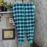 Jenni Womens Cotton Flannel Pajama Pants 100173174MS Shirt Plaid Green 2XL