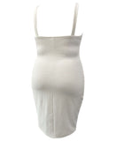 Almost Famous Trendy Plus Size Sleeveless Bodycon Dress Winter White 2X