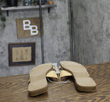 A New Day Womens Nina Raffia H-Band Slide Sandals 92244961 Beige Brown 9M