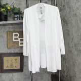 Anne Klein Womens Open Front Monterey Cardigan 10888023 Bright White 0X