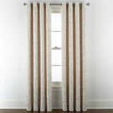 Linden Street Top Light-Filtering Single Curtain Panel Silver Beige Brown 50x84