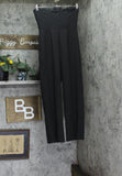 Sam Edelman Womens Strapless Bandeau Neck Feather Trim Jumpsuit Black 8