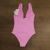 Roxy Womens One Piece Plunge Swimsuit 434001983 Lilac Purple S