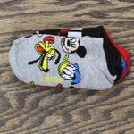 Disney Boys Mickey Mouse 5 Pack No Show Socks Gray 6-8.5