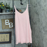 State of Day Womens Fluid Knit Solid Tank Nightgown Blush Heather Pink S
