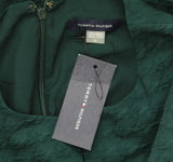 Tommy Hilfiger Houndstooth Knit Keyhole Neck Fit Flare Dress Cypress Green 14