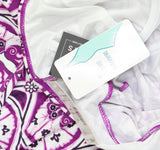Swim Solutions Print Tiletale  V-Neck Tankini Swim Top Magenta Purple / White 10