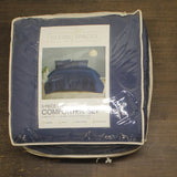 Clean Spaces 5-Piece Comforter Bedding Set Blue Twin XL