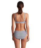 Lauren Ralph Lauren Luxe Stripe Ring-Side Hipster Swim Bottom Navy / White 10