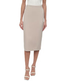 DKNY Womens Pull On Knit Pencil Skirt P2ANQM27 Pebble Brown L