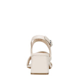 Lifestride Celia Slingback Strappy Dress Sandals Block Heel Bone Off White 8.5M