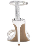 International Concepts Womens Tahara Sandals Heels Stiletto Silver Bling Gray 7M