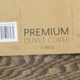 Ienjoy Home Premium Ultra Soft Duvet 3-Piece Cover Set Light Gray Full / Queen