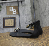 INC International Concepts Womens Georna Sandals Toe Ring 10020636900 Black 8.5M