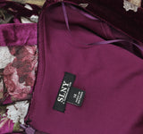 SLNY Womens Embellished Sheath Velvet Floral Print Dress Magenta Purple Multi 14