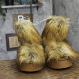 A New Day Womens Terra Boots Faux Fur Fuzzy 94715799 Brown 11M