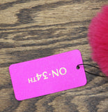 On 34th Womens Boxed Rib-Knit Beanie Gift Pom Pom Rolled MO1542501 Bright Pink