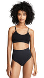 Yummie Womens Convertible Scoop Neck Bralette Bra YD5-011 Black S/M