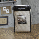 J. Queen New York Lyndon Quilted Single Pillow Sham Taupe Brown King