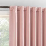 Sun Zero Aria Magnetic Theater Blackout Curtain Panel Pair Blush Pink 52x63