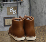 Goodfellow & Co Mens Niles Mock Toe Boots 90971861 Cognac Brown 7M