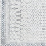 Great Bay Home Entry Runner Accent Non-Slip Rug Distressed Moroccan Grey 2' x 3'