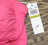 Anne Cole Womens Twist-Front Ruched One-Piece Swimsuit MYMO00501 Pink Glow 14