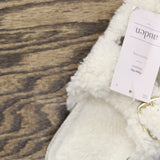 Auden Womens Jane Two Band Buckle Slide Slippers 91308535 Cream Off White 8M