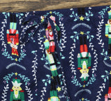 Holiday Lane Womens Nutcracker Christmas Cotton Pajama Pants Navy Blue M