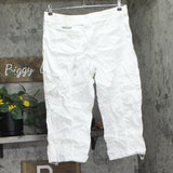 Style & Co. Womens Cargo Capri Pants 100129367MS Bright White 12