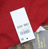 Style & Co. Womens Solid Patchwork Weave Fringe Scarf SC9542502 Red