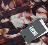 DKNY Womens Printed Surplice-Neck Tie-Waist Dress DD4FI786 Raisin Purple Multi 8