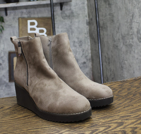 Style & Co. Womens Sayylor Dress Booties 10019630400 Taupe Microsuede Brown 9.5M