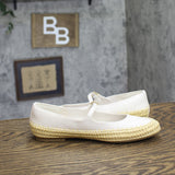 Universal Thread Bea Mary Jane Flats Raffia Trim 94836468 Cream Off White 6M