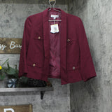 Kasper Womens Stretch-Crepe Shawl-Collar Blazer Jacket 10914849 Shiraz Red 4