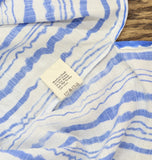 Coniglio Palm Beach Linen Blend Short Sleeve Shirt Wiggle Blue