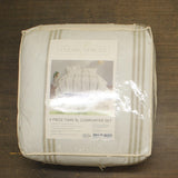 Clean Spaces 5-Piece Striped Comforter Set Taupe Brown Twin XL