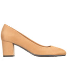 Easy Street Proper Womens Block Heel Pumps PROPER Sand Suede Brown 9.5M