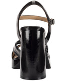 Wild Pair Womens Laviniaa Platform Sandals 10020641100 Black Smooth 6M