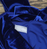 Calvin Klein Womens Velvet Bar Wrap Dress CD4V132R Saphire Blue 12