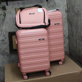 Travelers Club Austin 3-Piece Hardside Suitcase Luggage Set Blush Pink 3-Piece