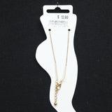 Fashion Infinity Pendant Anklet Gold Yellow 8" + 1.5"