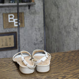 Easy Spirit Glenni Block Heel Strappy Sandals SEGLENNI White Leather 9.5W