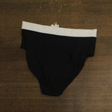 Mimi Flamingo Layered Solids Brooke High Waist Swim Bottom Black / White 12