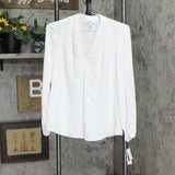 Bar III Womens Inverted-Pleat Blouse Shirt Top 10713340 White S