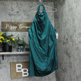 Blondie Nites Womens Juniors Satin Open-Back Halter Dress BC146 Hunter Green 17