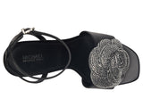 Michael Michael Kors Elodie Sandals Heeled Rosette Stiletto Heels Black 9M