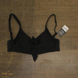 Bar III Womens Resort Solids Ring-Detail Bikini Swim Top MBRS24101 Black S