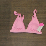 Xhilaration Juniors Sustainably Made Ribbed Triangle Bikini Top 78787862 Pink XS