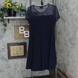 Nina Leonard Women's Sheer Dot Mesh Swing Dress L8653A
